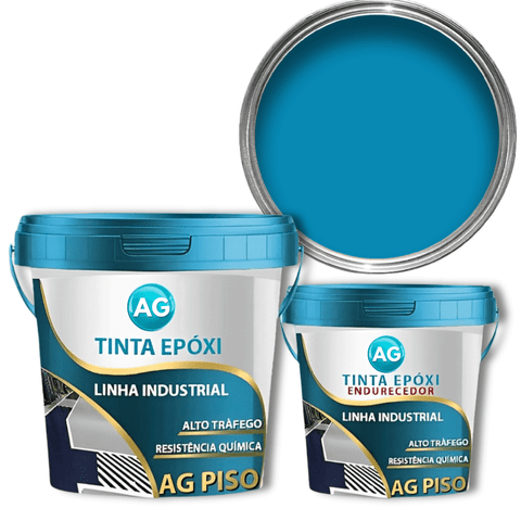 Tinta Epoxi Industrial Azul Claro Ag - Ral5012