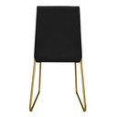 Ver imagem 4 de Kit 6 Cadeiras de Jantar Estofada Lille Base Gold Veludo Preto - Montanaris Decor