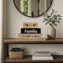 Ver imagem 1 de Objeto Decorativo Familia Projeto de Deus Madeira Pinus Amadeirado Shoppingnet para Sala e Estante