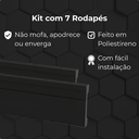 Ver imagem 5 de Kit 7 Barras Rodapé de Poliestireno 7cm Altura Barra 2m