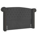 Ver imagem 1 de Cabeceira Cama Box Casal King 195cm Provença P02 Veludo Chumbo - Mpozenato