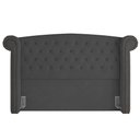 Ver imagem 3 de Cabeceira Cama Box Casal King 195cm Provença P02 Veludo Chumbo - Mpozenato