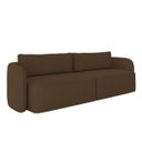 Ver imagem 5 de Sofá Living Sala de Estar Abel 240cm Bipartido Pés de Madeira Veludo Marrom G33 - Gran Belo