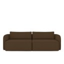Ver imagem 2 de Sofá Living Sala de Estar Abel 240cm Bipartido Pés de Madeira Veludo Marrom G33 - Gran Belo