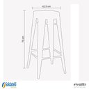 Ver imagem 5 de Kit 4 Peças Banqueta Iron Alta Várias Cores - Rivatti