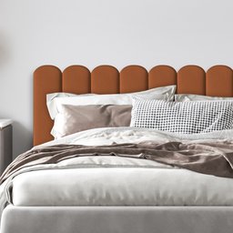 Cabeceira Modulada Estofada Adesiva Nuvem 1 Módulo 60x20cm Terra Cota - 2