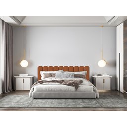 Cabeceira Modulada Estofada Adesiva Nuvem 1 Módulo 60x20cm Terra Cota - 3