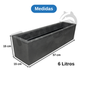 Ver imagem 2 de Vaso Floreira Jardineira Flat Polietileno 57x15x15cm Japi - Preto Ardósia
