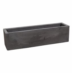 Vaso Floreira Jardineira Flat Polietileno 57x15x15cm Japi - Preto Ardósia - 1