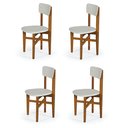 Ver imagem 1 de Kit 4 Cadeiras em Madeira Maciça Elisa para Sala de Jantar Off-white