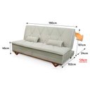 Ver imagem 4 de Sofá Cama Estoril 1,90m Suede Velut - King House