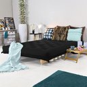 Ver imagem 5 de Sofa Cama Casal Futon Oriental D33 com Madeira Maciça - Preto