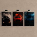 Ver imagem 2 de Kit 3 Quadro Decorativo Supercar Carro Esportivo Cores Moderno Luxo Qualidade Premium 28x20cm