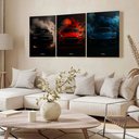 Ver imagem 3 de Kit 3 Quadro Decorativo Supercar Carro Esportivo Cores Moderno Luxo Qualidade Premium 28x20cm
