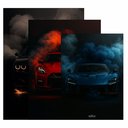 Ver imagem 4 de Kit 3 Quadro Decorativo Supercar Carro Esportivo Cores Moderno Luxo Qualidade Premium 28x20cm