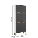 Ver imagem 2 de Cozinha Completa Aço Grafite/branco Bella Bertolini