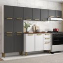 Ver imagem 1 de Cozinha Completa Aço Grafite/branco Bella Bertolini