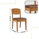Ver imagem 3 de Mesa de Jantar Diane 120cm Tampo Mdf Laminado com 4 Cadeiras Copper Moderna Mobília