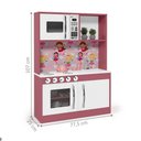 Ver imagem 3 de Armário Infantil Armário Cozinha Infantil Lux 77cm MDF Branco e Rosa