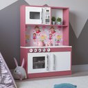 Ver imagem 1 de Armário Infantil Armário Cozinha Infantil Lux 77cm MDF Branco e Rosa