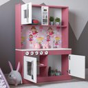 Ver imagem 2 de Armário Infantil Armário Cozinha Infantil Lux 77cm MDF Branco e Rosa
