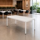 Ver imagem 1 de Mesa Cozinha e Refeitório 180cm x 90cm Industrial Casa Lar Cor:Branco