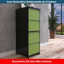 Ver imagem 7 de Armário de Arquivo Oficio 4 Gavetas Pandin 47 Cm (larg) Aço Preto C- Frente Gaveta Verde C- Chave