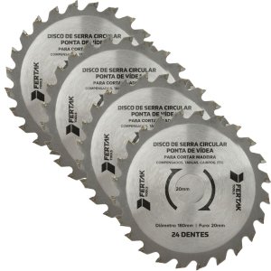 Disco de Serra Circular 24 Dentes 20x180mm | 04 Un