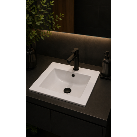 Lavatório de Sobrepor com Mesa - Infinity White 41