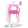 Cadeira Allegra Rosa - Kit com 4 - 6