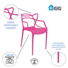 Cadeira Allegra Rosa - Kit com 4 - 7