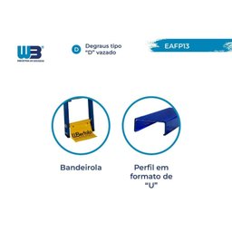 Escada em Fibra Extensível Vazada 15 Degraus 2,90x4,70m Premium WBertolo - 2