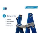 Ver imagem 4 de Escada em Fibra Tesoura Extensível 6x10 Degraus 1,90x3,20m Premium Wbertolo
