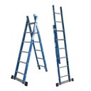 Ver imagem 1 de Escada em Fibra Tesoura Extensível 6x10 Degraus 1,90x3,20m Premium Wbertolo