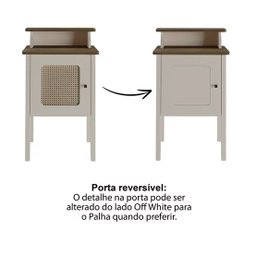 Mesa de Apoio Charlotte Pinho/Off White Artely - 3