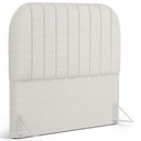 Ver imagem 1 de Cabeceira Cama Box Queen Estofada Orgânica 160cm Alice W01 Bouclê Cru - Lyam Decor