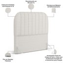 Ver imagem 4 de Cabeceira Cama Box Queen Estofada Orgânica 160cm Alice W01 Bouclê Cru - Lyam Decor