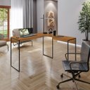 Ver imagem 4 de Mesa em L Industrial para Escritório e Home Office:xingu