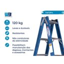 Ver imagem 2 de Escada em Fibra Tesoura Dupla 4 Degraus 1,20m Premium WBertolo