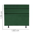 Ver imagem 3 de Cabeceira Estofada Cama Box Queen 160cm Argentina Corino Verde- Mabe Magazine