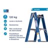 Escada em Fibra Tesoura Dupla 6 Degraus 1,80m Premium WBertolo - 4