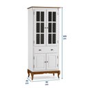 Ver imagem 4 de Cristaleira 4 Portas 3 Prateleiras e 1 Gaveta Hannover 60809 Linz Móveis