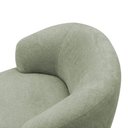 Ver imagem 5 de Poltrona Decorativa Orgânica Living Have Base Madeira Giratória Bouclê Verde Oliva - Desk Design