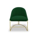Ver imagem 1 de Banqueta Poltrona Lua Penteadeira e Salão com Base Metálica:verde