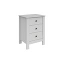 Ver imagem 1 de Mesa Cabeceira Maggiore c/ 3 Gavetas Branco - Lopas