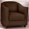Poltrona Bia Veludo Marrom - Matrix - 1