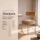 Ver imagem 2 de Cadeira Sala de Jantar Margara Kit 8 Base Aço Dourado Bouclê D03 - D'Rossi