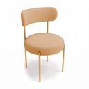 Ver imagem 5 de Cadeira Sala de Jantar Margara Kit 8 Base Aço Dourado Bouclê D03 - D'Rossi