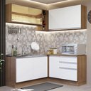 Ver imagem 1 de Armário de Cozinha Completa de Canto 329cm Rustic Branco Glamy Madesa 02