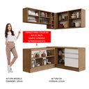 Ver imagem 6 de Armário de Cozinha Completa de Canto 329cm Rustic Branco Glamy Madesa 02